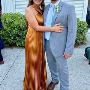 Aakaa Gold Formal Dress